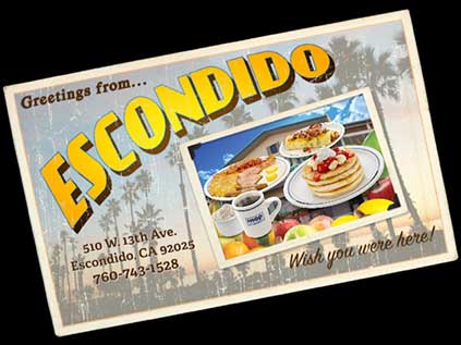 Greetings From Escondido, CALIFORNIA, U.S.A.